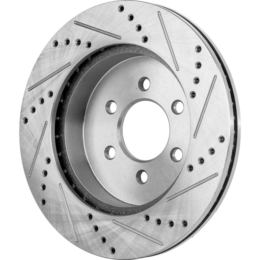 DAKOTA 03-04 FRONT BRAKE DISC RH=LH, Cross-drilled and Slotted