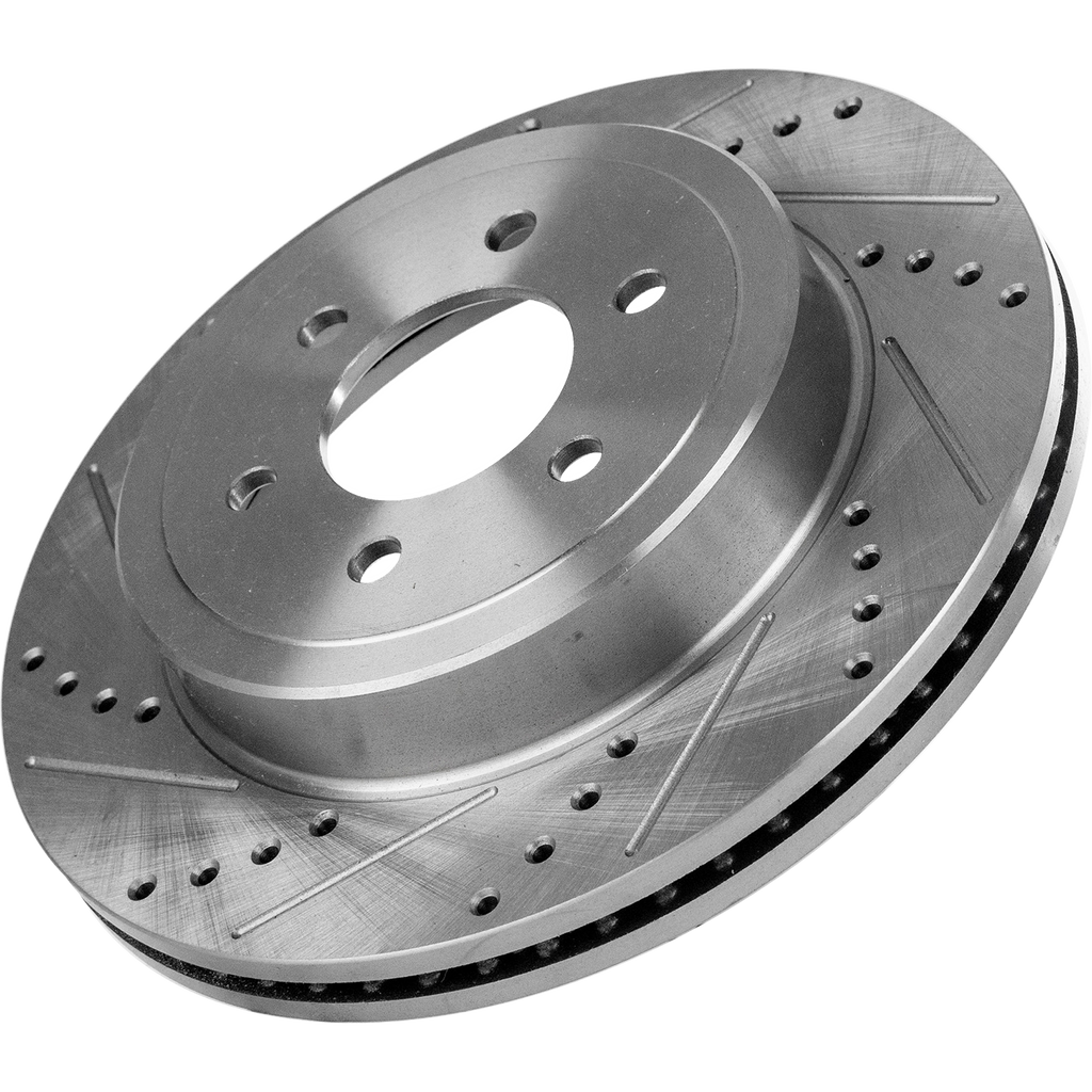 DAKOTA 03-04 FRONT BRAKE DISC RH=LH, Cross-drilled and Slotted