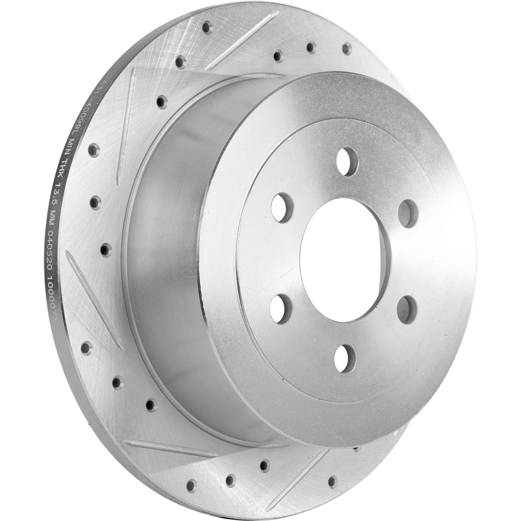 DAKOTA 03-04 REAR BRAKE DISC RH=LH, Cross-drilled and Slotted