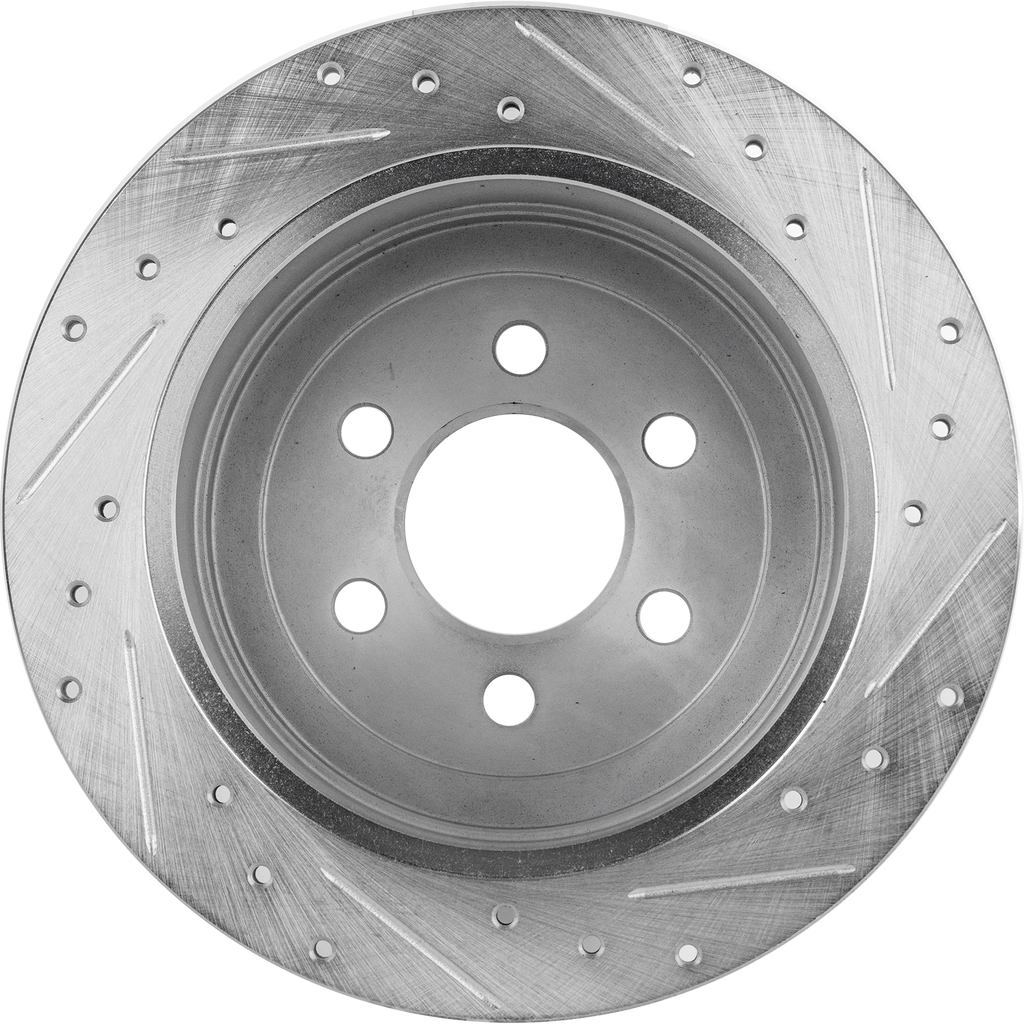 DAKOTA 03-04 REAR BRAKE DISC RH=LH, Cross-drilled and Slotted