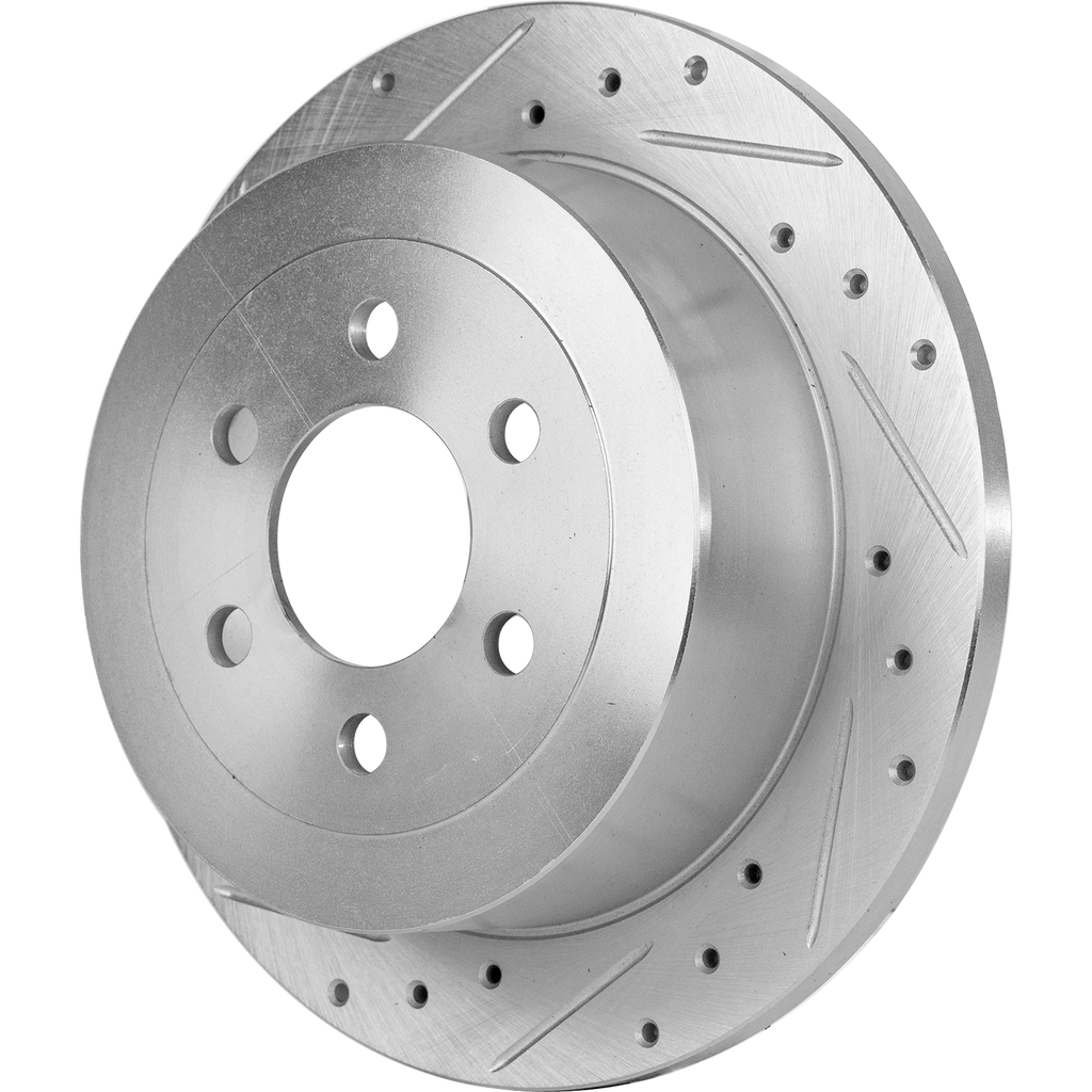 DAKOTA 03-04 REAR BRAKE DISC RH=LH, Cross-drilled and Slotted