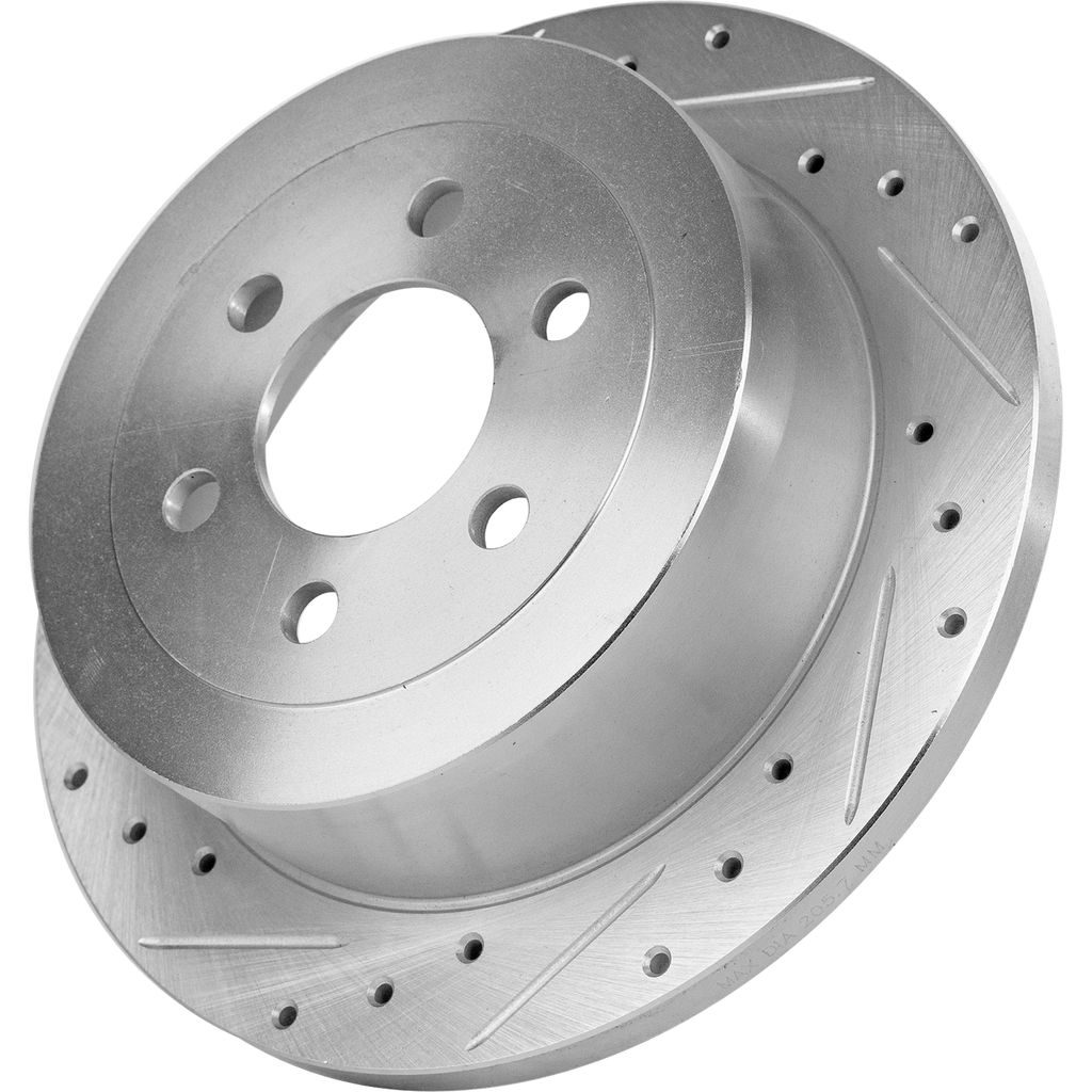 DAKOTA 03-04 REAR BRAKE DISC RH=LH, Cross-drilled and Slotted