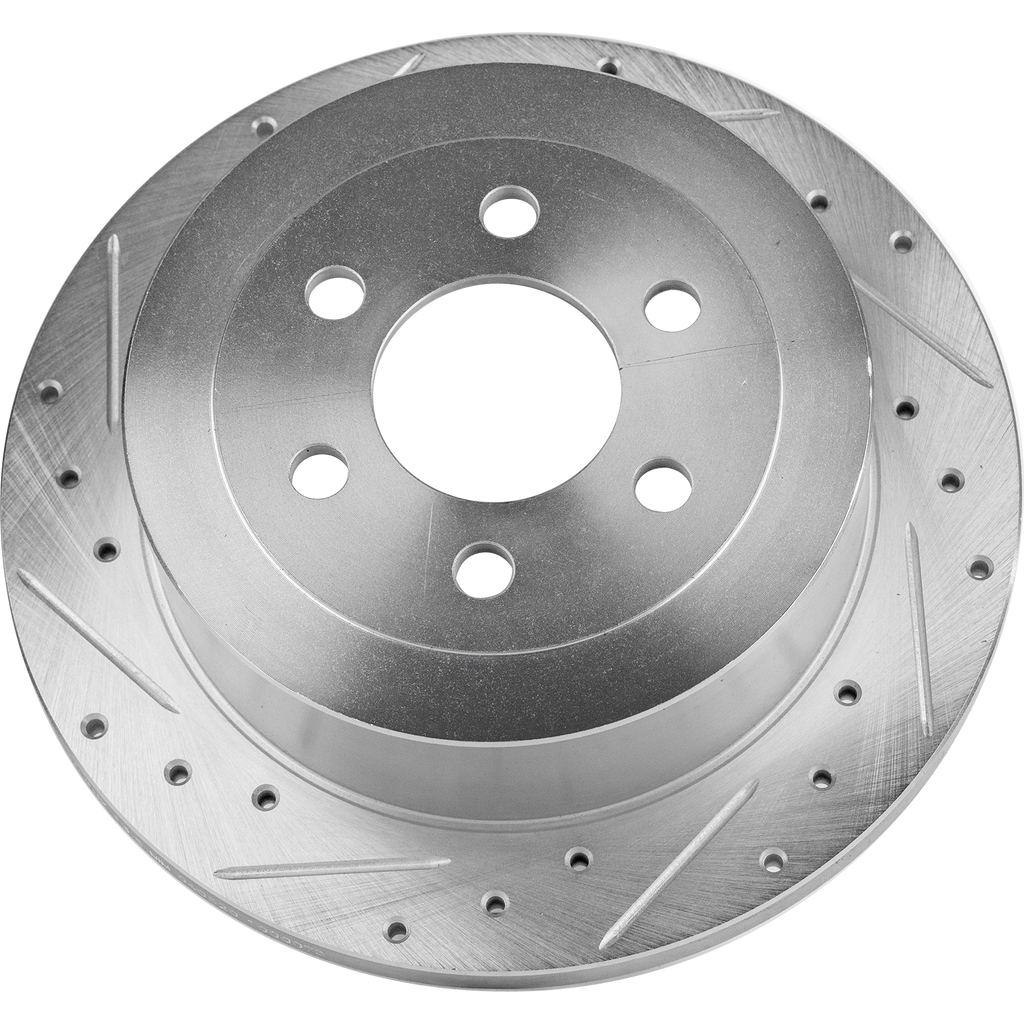 DAKOTA 03-04 REAR BRAKE DISC RH=LH, Cross-drilled and Slotted