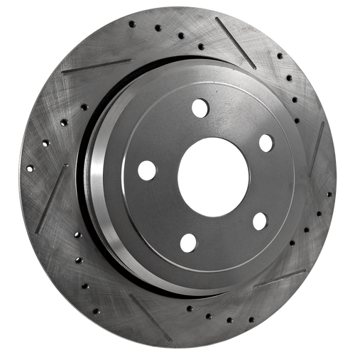 DURANGO 11-21/GRAND CHEROKEE 11-23 REAR BRAKE DISC RH=LH, Cross-drilled and Slotted