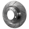 DURANGO/GRAND CHEROKEE 11-20 FRONT BRAKE DISC RH=LH, For Vehicles with 330mm Front Disc and Solid Rear Disc, Cross-drilled and Slotted