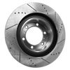 DURANGO/GRAND CHEROKEE 11-20 FRONT BRAKE DISC RH=LH, For Vehicles with 330mm Front Disc and Solid Rear Disc, Cross-drilled and Slotted