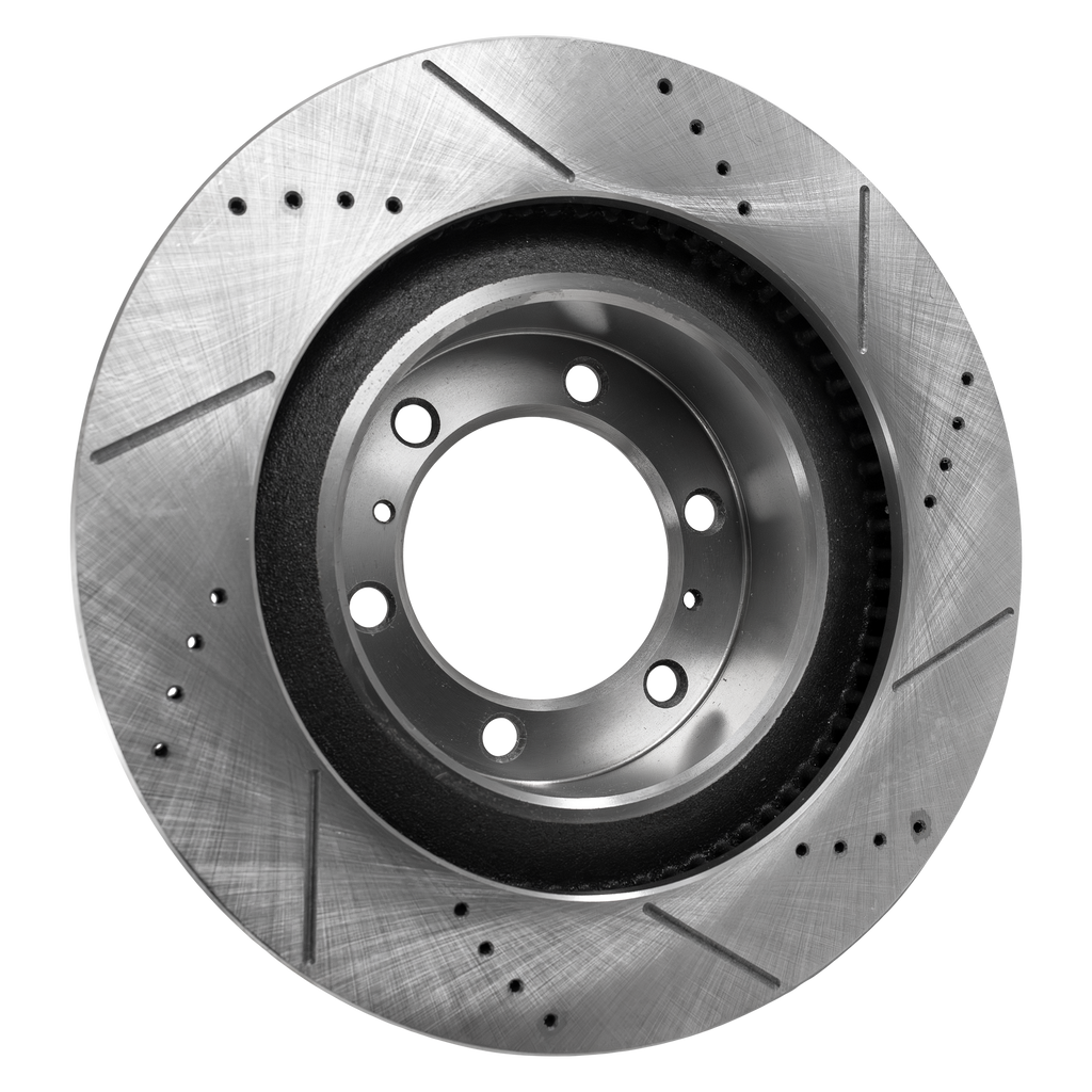 DURANGO/GRAND CHEROKEE 11-20 FRONT BRAKE DISC RH=LH, For Vehicles with 330mm Front Disc and Solid Rear Disc, Cross-drilled and Slotted