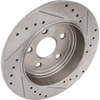 DURANGO/GRAND CHEROKEE 11-20 REAR BRAKE DISC RH=LH, For Vehicles with 330mm Front Disc and Solid Rear Disc, Cross-drilled and Slotted