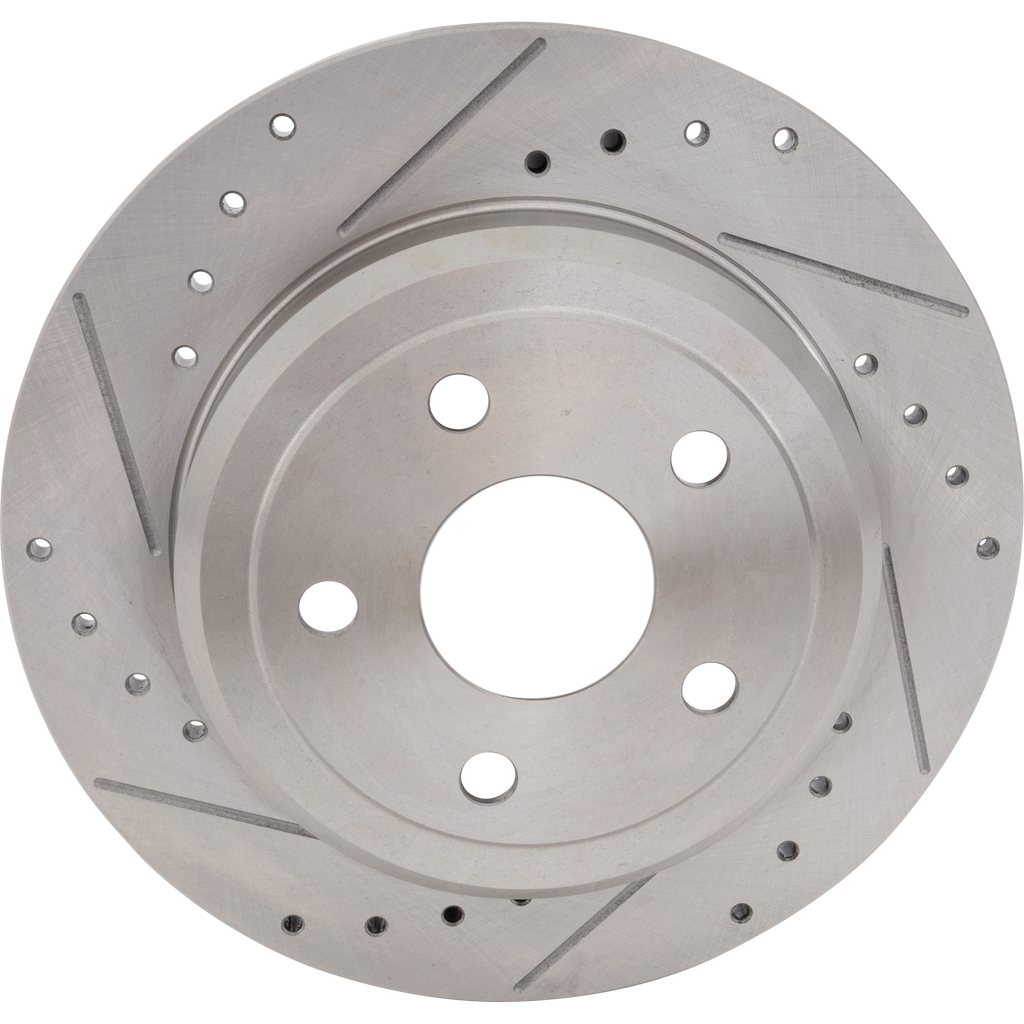 DURANGO/GRAND CHEROKEE 11-20 REAR BRAKE DISC RH=LH, For Vehicles with 330mm Front Disc and Solid Rear Disc, Cross-drilled and Slotted