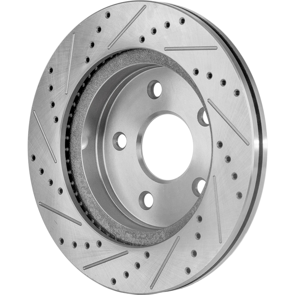 RAM 1500 P/U 02-18/DURANGO 04-09/ASPEN 07-09 FRONT BRAKE DISC RH=LH, Cross-drilled and Slotted