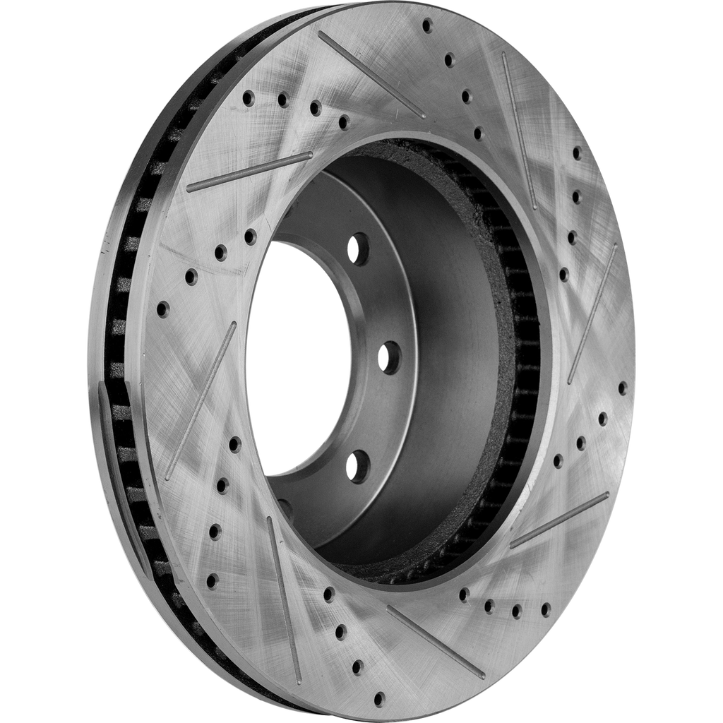 RAM 2500/3500 P/U 09-22 FRONT BRAKE DISC RH=LH, Cross-drilled and Slotted