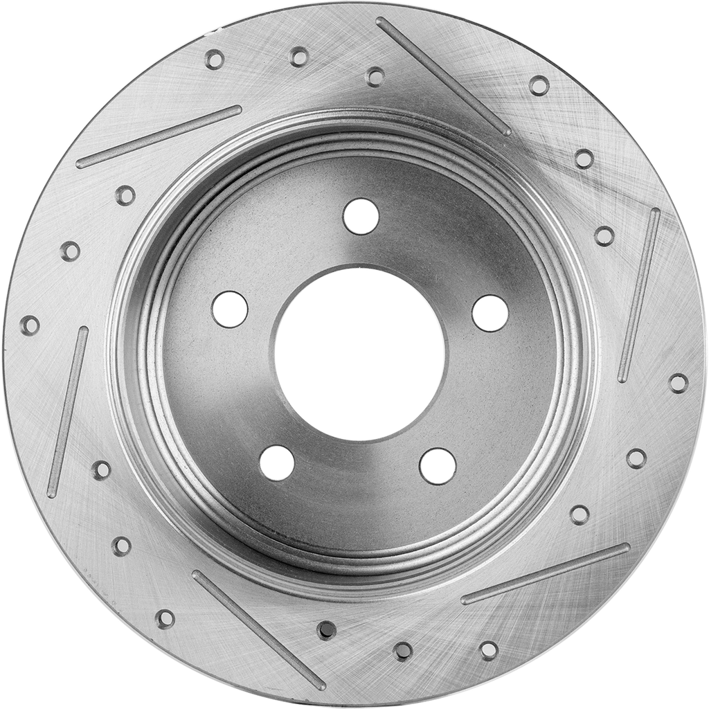 EXPLORER 95-01/RANGER 98-02 REAR BRAKE DISC RH=LH, Cross-drilled and Slotted