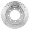 F-250/F-350 SUPER DUTY 99-04 / EXCURSION 00-05 FRONT BRAKE DISC RH=LH, 4WD, Cross-drilled and Slotted