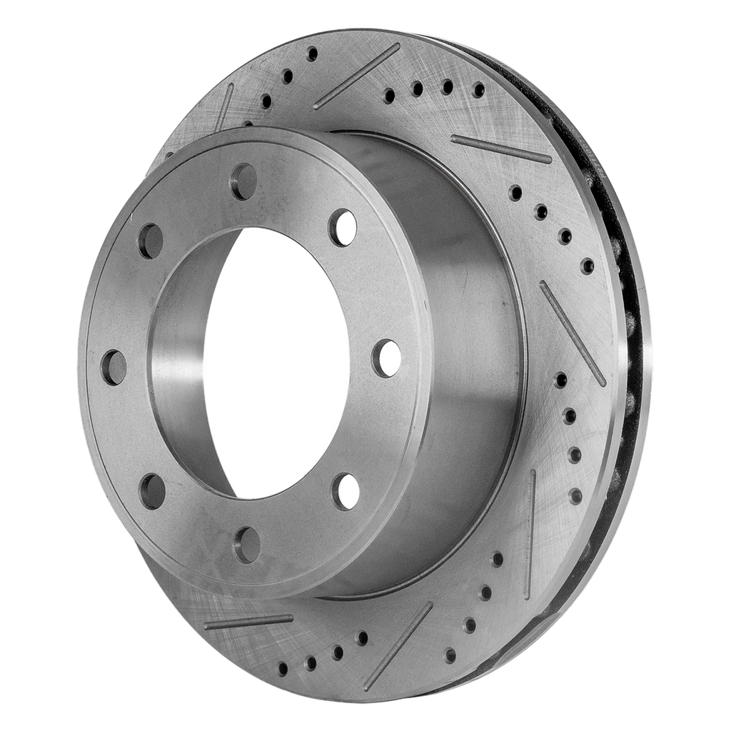 F-250 SUPER DUTY/F-350 SUPER DUTY 99-04 / EXCURSION 00-05 REAR BRAKE DISC RH=LH, Cross-drilled and Slotted