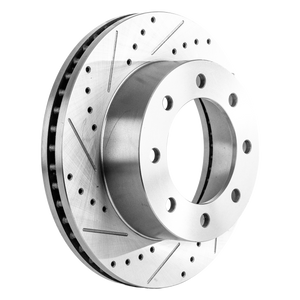 F-250/F-350 SUPER DUTY 05-12 FRONT BRAKE DISC RH=LH, 4WD, Cross-drilled and Slotted