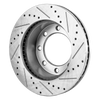 F-250/F-350 SUPER DUTY 05-12 FRONT BRAKE DISC RH=LH, 4WD, Cross-drilled and Slotted