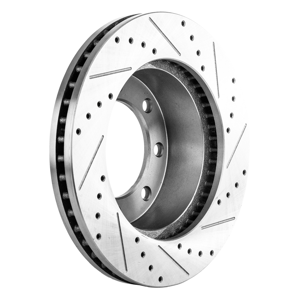 F-250/F-350 SUPER DUTY 05-12 FRONT BRAKE DISC RH=LH, 4WD, Cross-drilled and Slotted