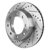 F-250/F-350 SUPER DUTY 05-12 FRONT BRAKE DISC RH=LH, 4WD, Cross-drilled and Slotted