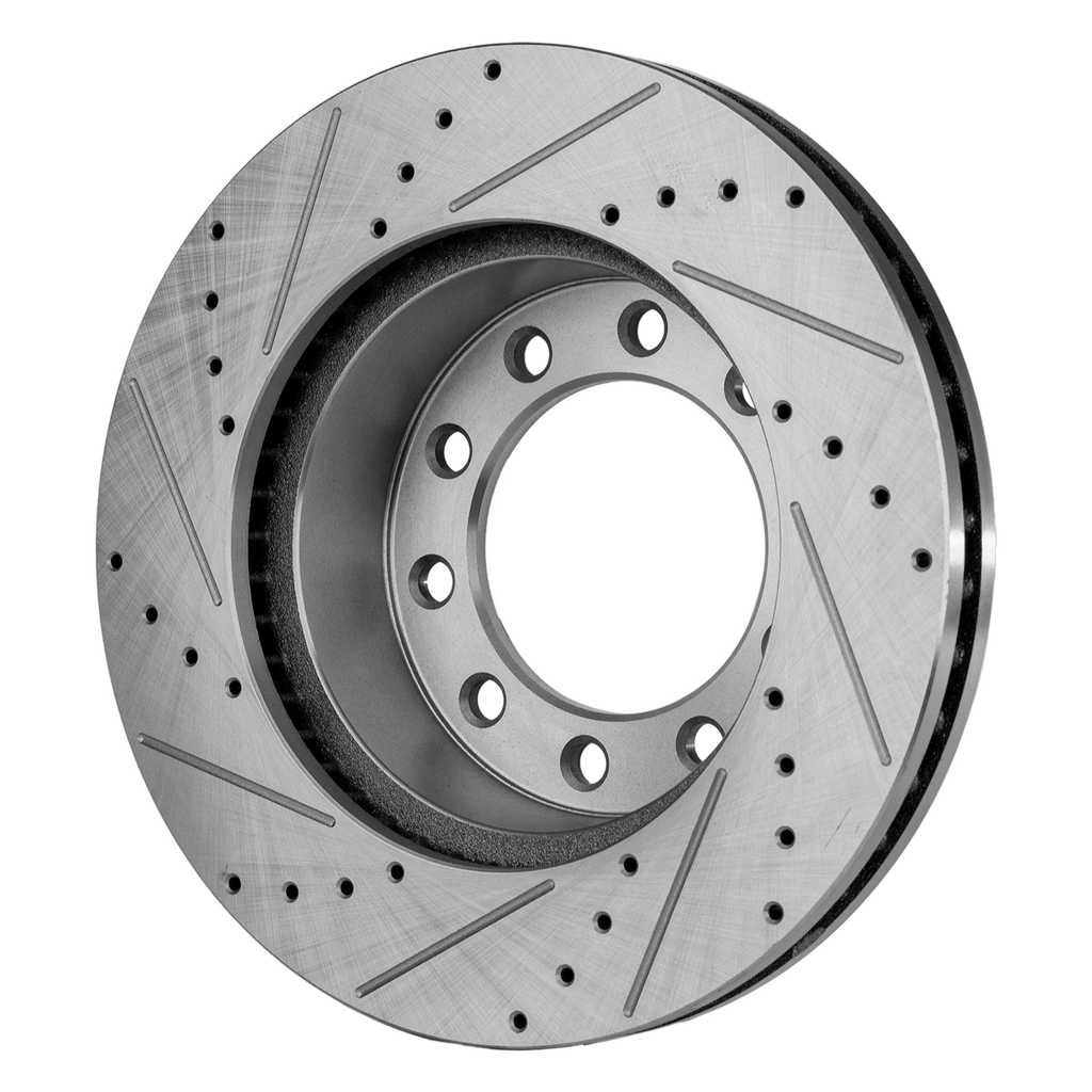 F-450/F-550 SUPER DUTY 05-16 FRONT BRAKE DISC RH=LH, Cross-drilled and Slotted