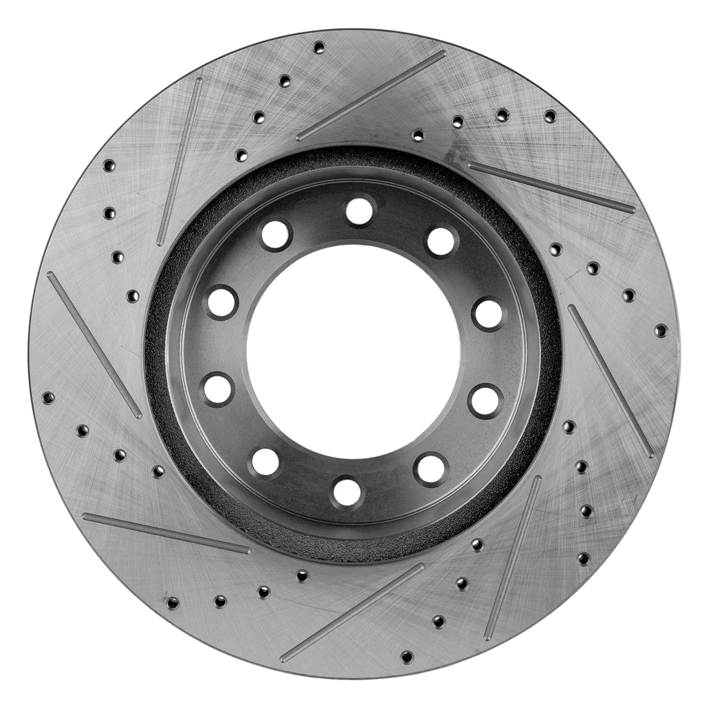 F-450/F-550 SUPER DUTY 05-16 FRONT BRAKE DISC RH=LH, Cross-drilled and Slotted