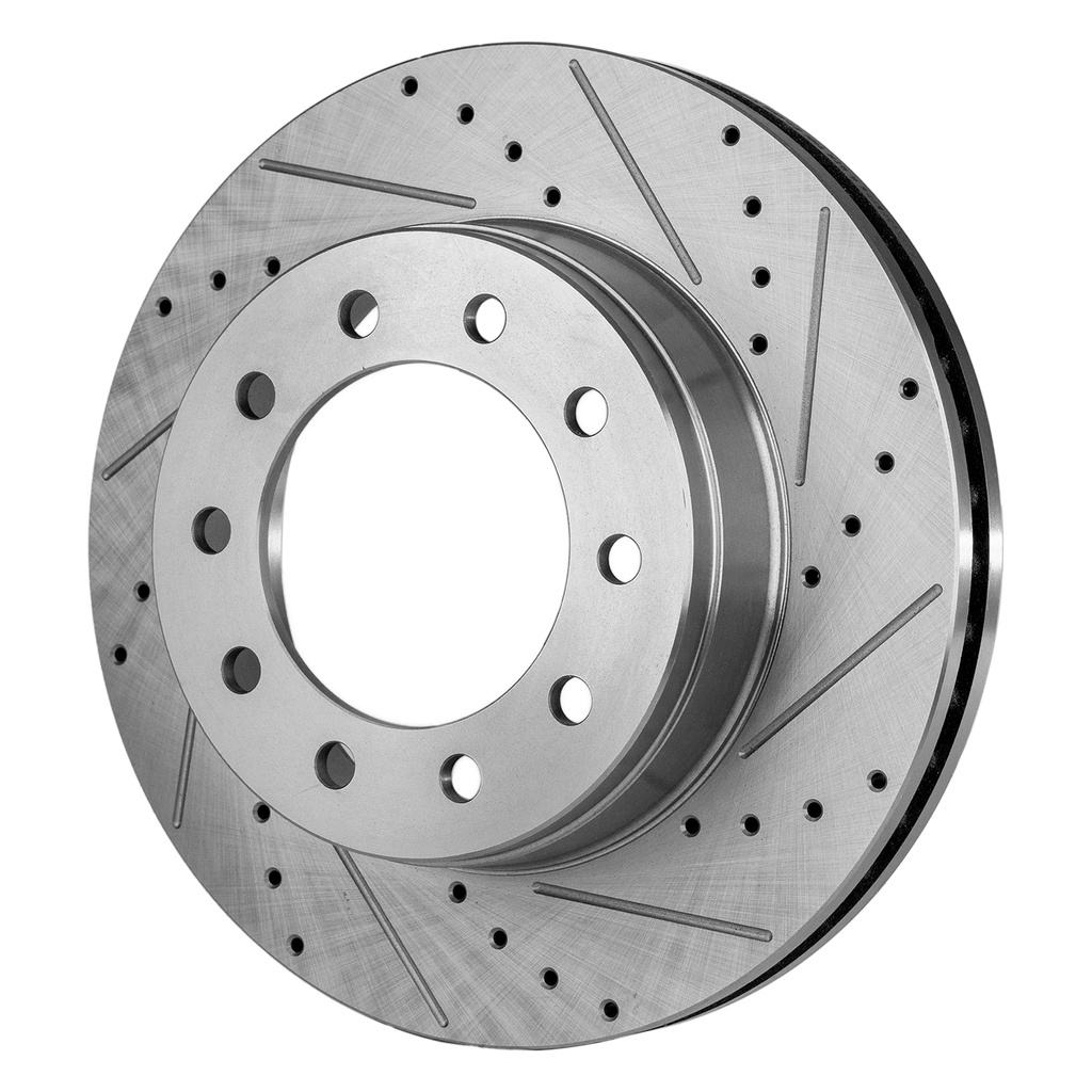 F-450/F-550 SUPER DUTY 05-16 FRONT BRAKE DISC RH=LH, Cross-drilled and Slotted