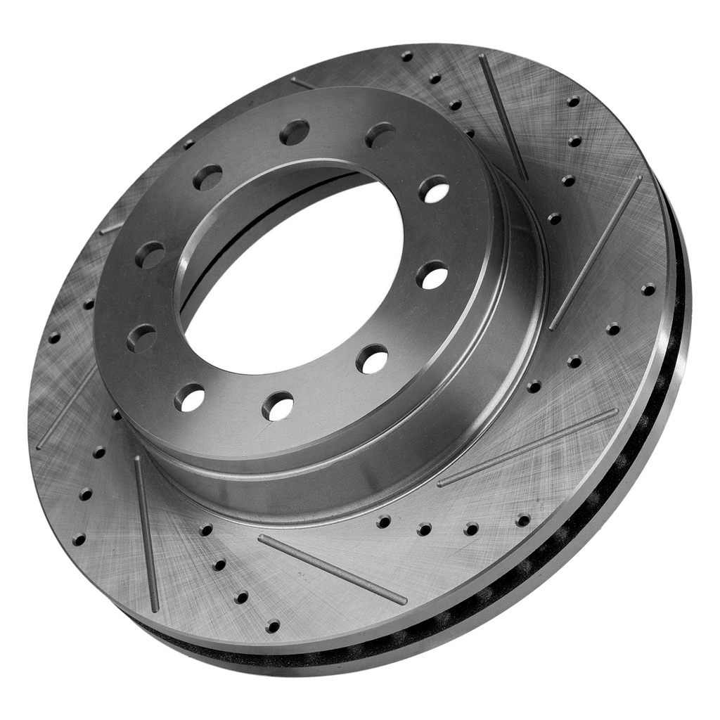 F-450/F-550 SUPER DUTY 05-16 FRONT BRAKE DISC RH=LH, Cross-drilled and Slotted