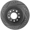 FIVE HUNDRED/FREESTYLE 05-07 / FLEX 09-19 REAR BRAKE DISC RH=LH, Cross-drilled and Slotted