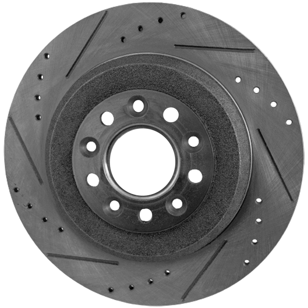 FIVE HUNDRED/FREESTYLE 05-07 / FLEX 09-19 REAR BRAKE DISC RH=LH, Cross-drilled and Slotted