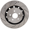 FLEX / EXPLORER 13-19 FRONT BRAKE DISC RH=LH, Vented Hat, Cross-drilled and Slotted