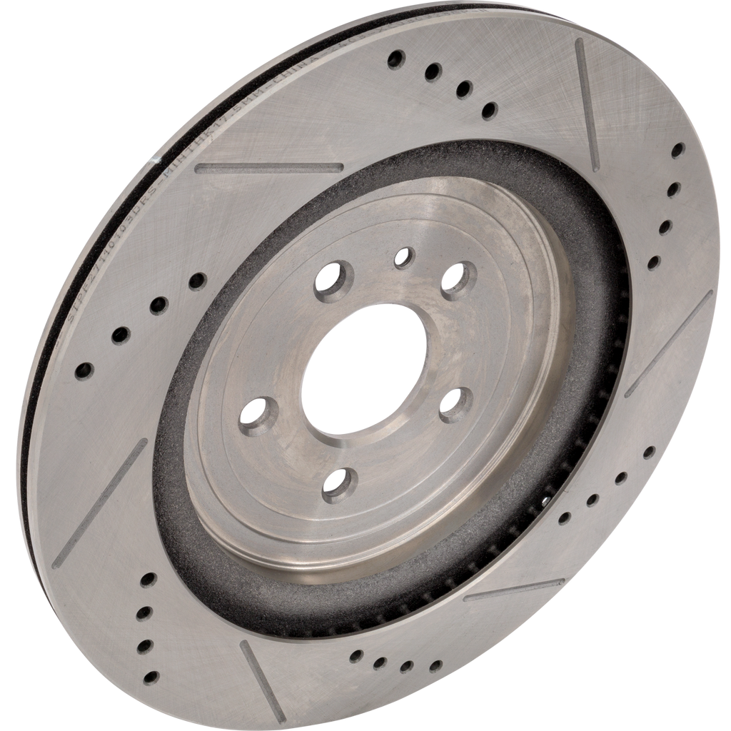 FLEX / EXPLORER 13-19 REAR BRAKE DISC RH=LH, Cross-drilled and Slotted