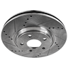 FLEX / EXPLORER 13-19 REAR BRAKE DISC RH=LH, Cross-drilled and Slotted