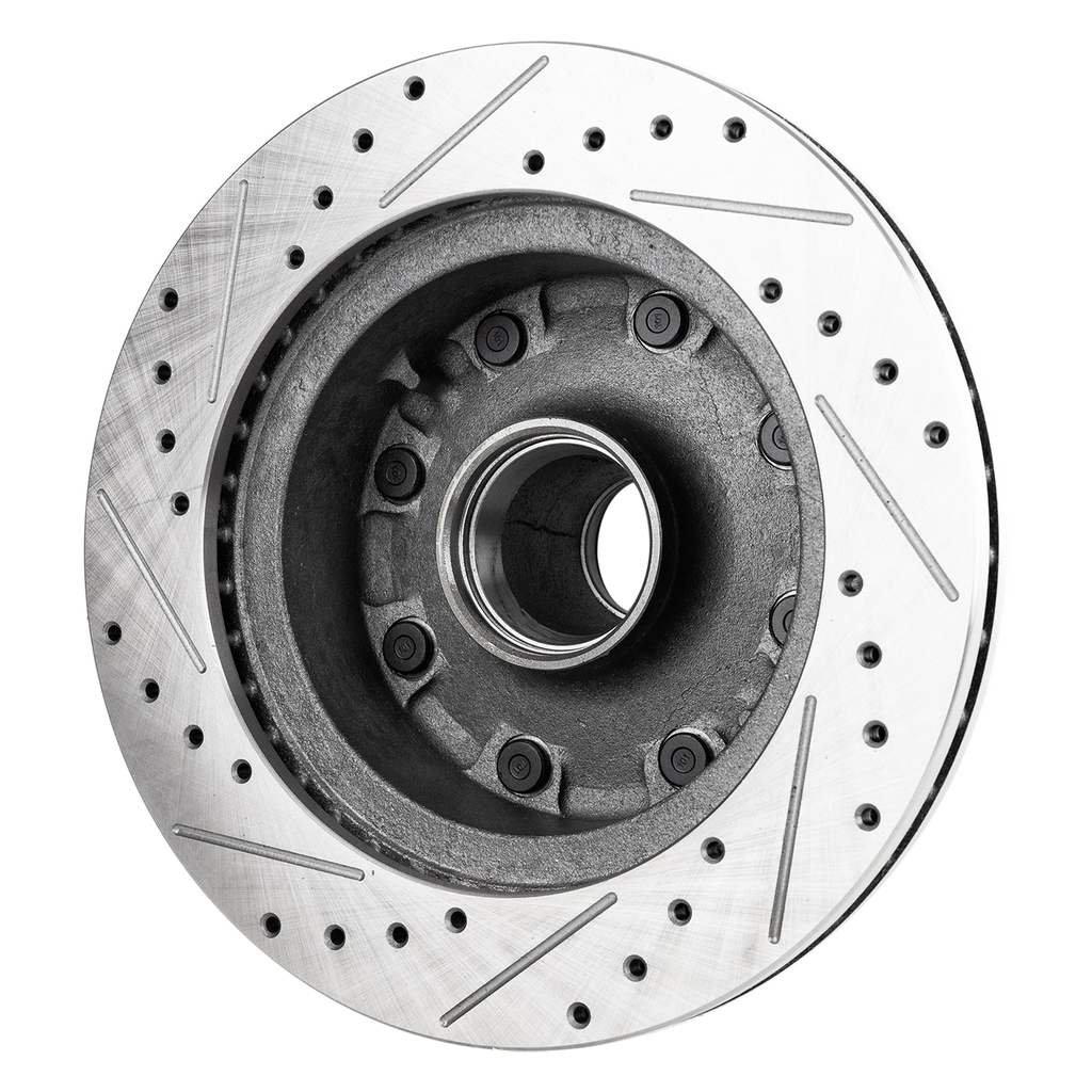 F-SERIES PICKUP 95-03/ECONOLINE VAN 95-99 FRONT BRAKE DISC RH=LH, Cross-drilled and Slotted