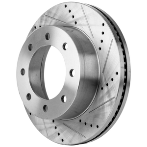 F-350/F-450 SUPER DUTY 05-12 FRONT BRAKE DISC RH=LH, Cross-drilled and Slotted