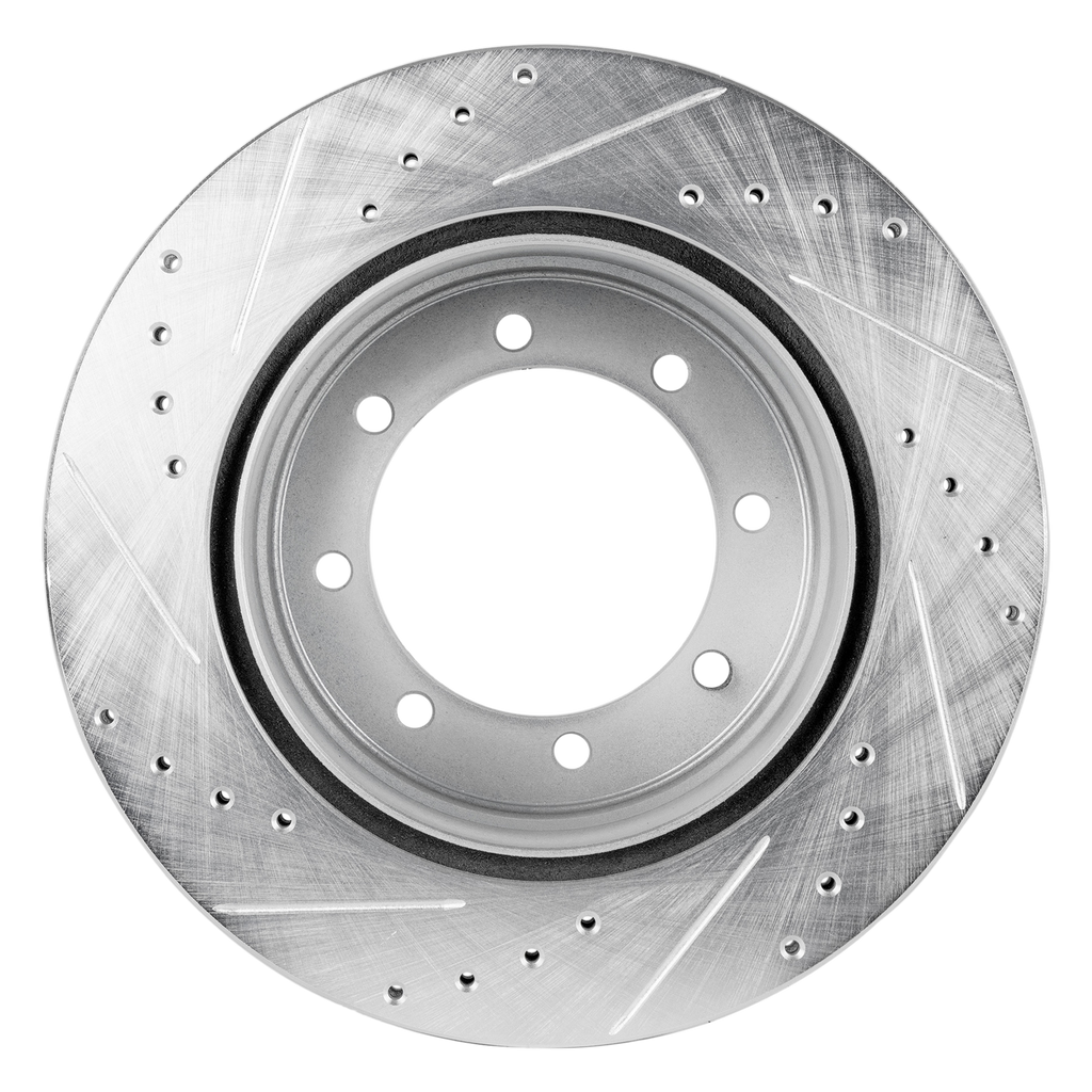 F-350/F-450 SUPER DUTY 05-12 REAR BRAKE DISC RH=LH, Cross-drilled and Slotted