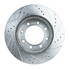 F-450/F-550 SUPER DUTY 99-04 / E-550 ECONOLINE SUPER DUTY 02-02 FRONT BRAKE DISC RH=LH, Cross-drilled and Slotted