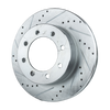 F-450/F-550 SUPER DUTY 99-04 / E-550 ECONOLINE SUPER DUTY 02-02 FRONT BRAKE DISC RH=LH, Cross-drilled and Slotted