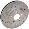 MUSTANG 05-14 FRONT BRAKE DISC RH=LH, Cross-drilled and Slotted