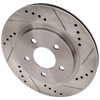 MUSTANG 05-14 REAR BRAKE DISC RH=LH, Cross-drilled and Slotted