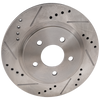 MUSTANG 05-14 REAR BRAKE DISC RH=LH, Cross-drilled and Slotted