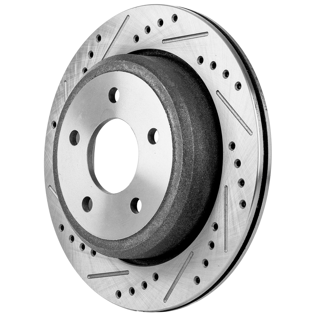 RANGER 10-11/B2300 PICKUP 10-10 REAR BRAKE DISC RH=LH, Cross-drilled and Slotted