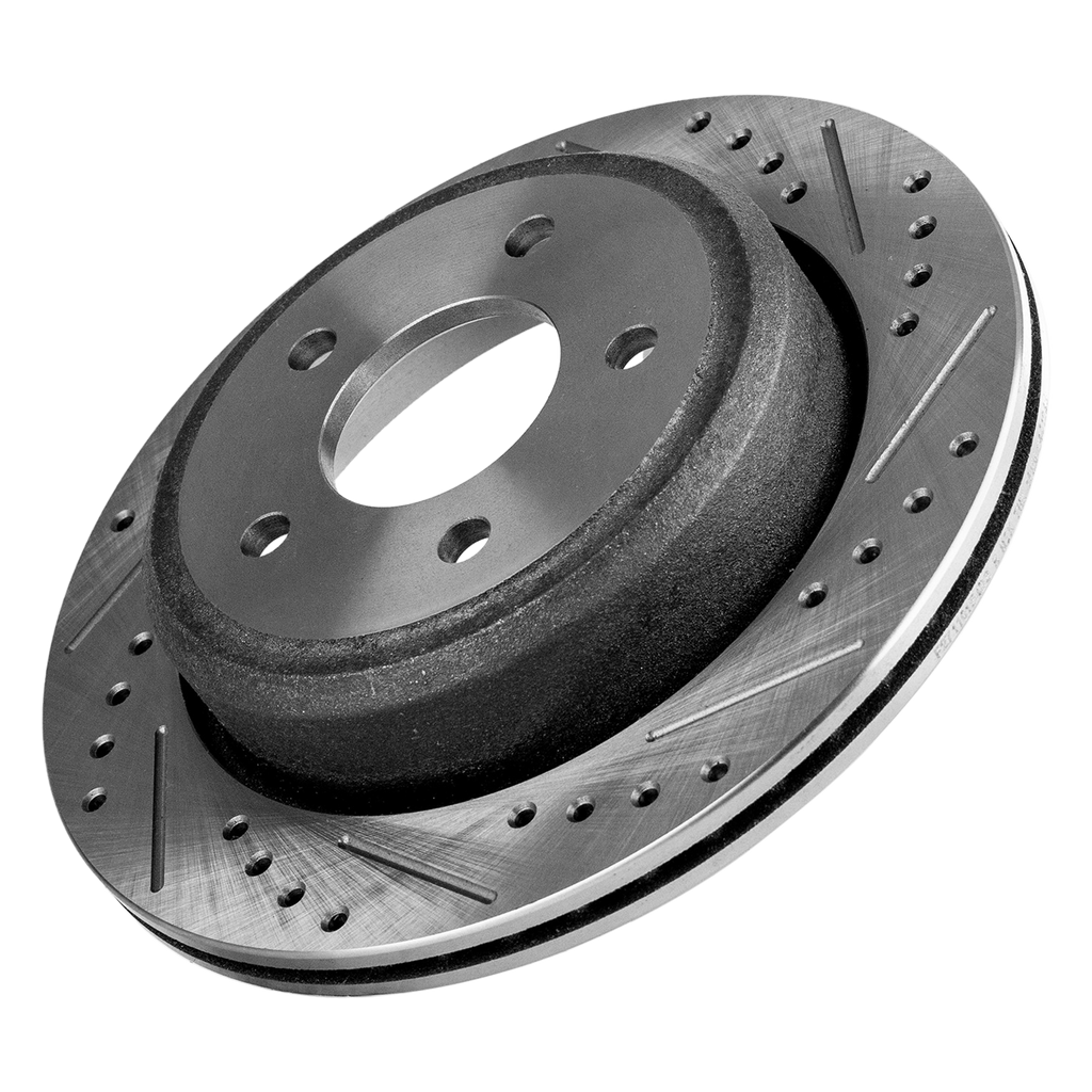 RANGER 10-11/B2300 PICKUP 10-10 REAR BRAKE DISC RH=LH, Cross-drilled and Slotted