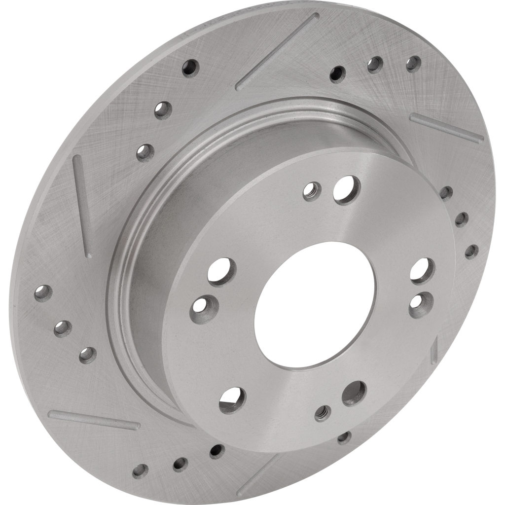 ACCORD 03-07/TSX 04-08 REAR BRAKE DISC RH=LH, Cross-drilled and Slotted