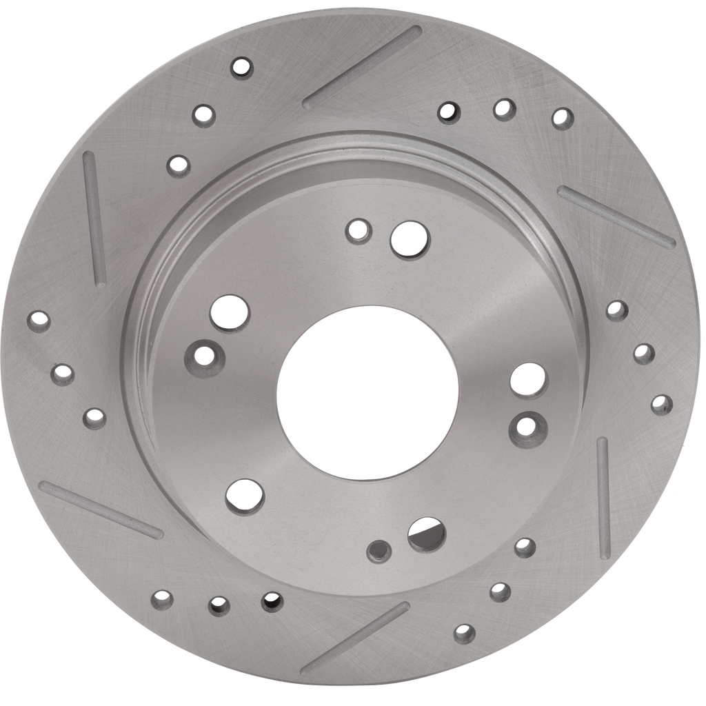 ACCORD 03-07/TSX 04-08 REAR BRAKE DISC RH=LH, Cross-drilled and Slotted