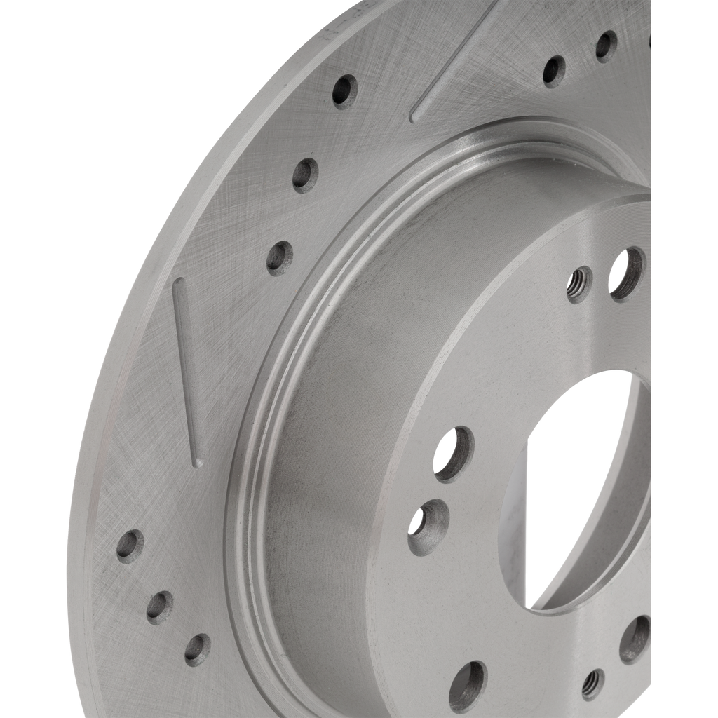 ACCORD 03-07/TSX 04-08 REAR BRAKE DISC RH=LH, Cross-drilled and Slotted