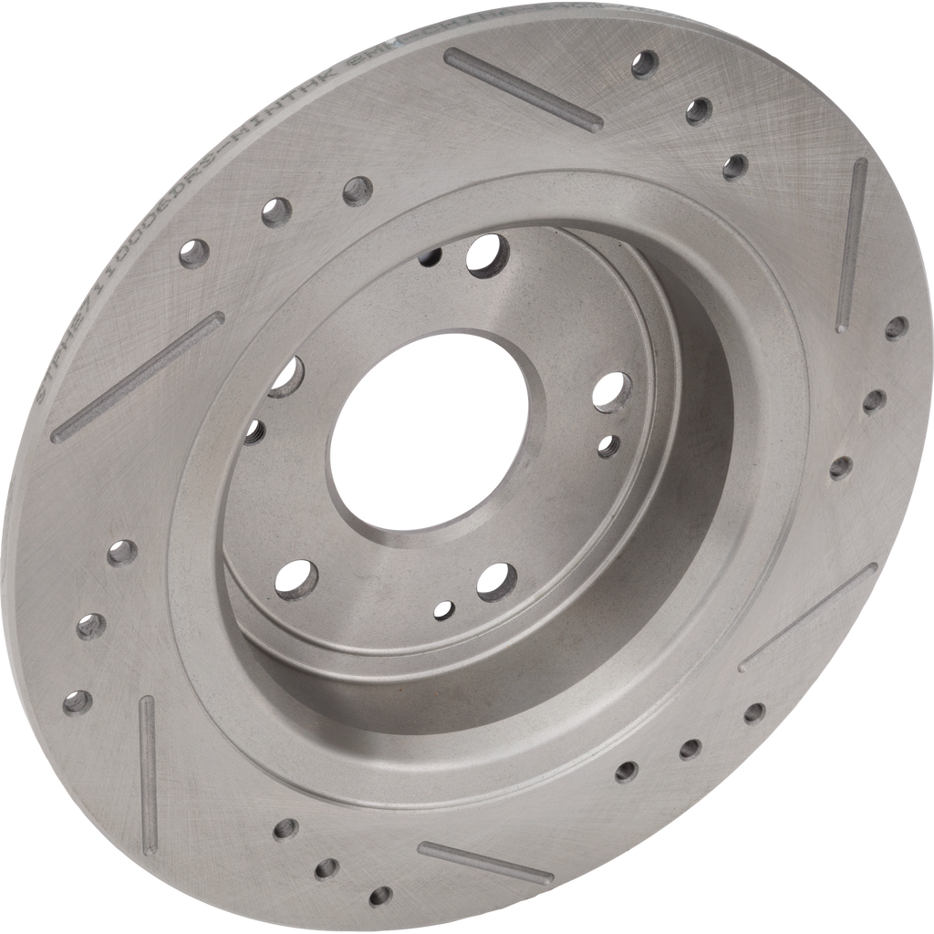 ILX 16-22/ACCORD 05-21/HR-V 16-22 REAR BRAKE DISC RH=LH, Cross-drilled and Slotted