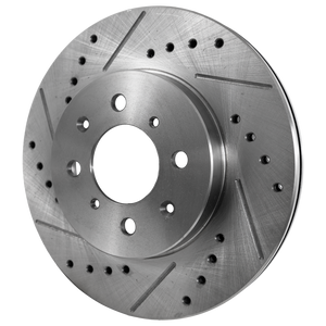 EL 97-05/CIVIC 90-05/INTEGRA 90-01 FRONT BRAKE DISC RH=LH, Cross-drilled and Slotted