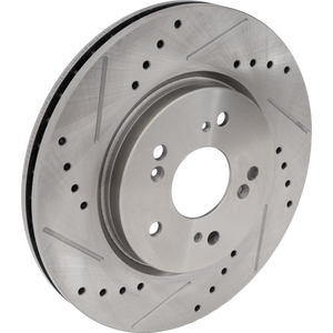 CR-V 07-16/RDX 07-12 FRONT BRAKE DISC RH=LH, Cross-drilled and Slotted