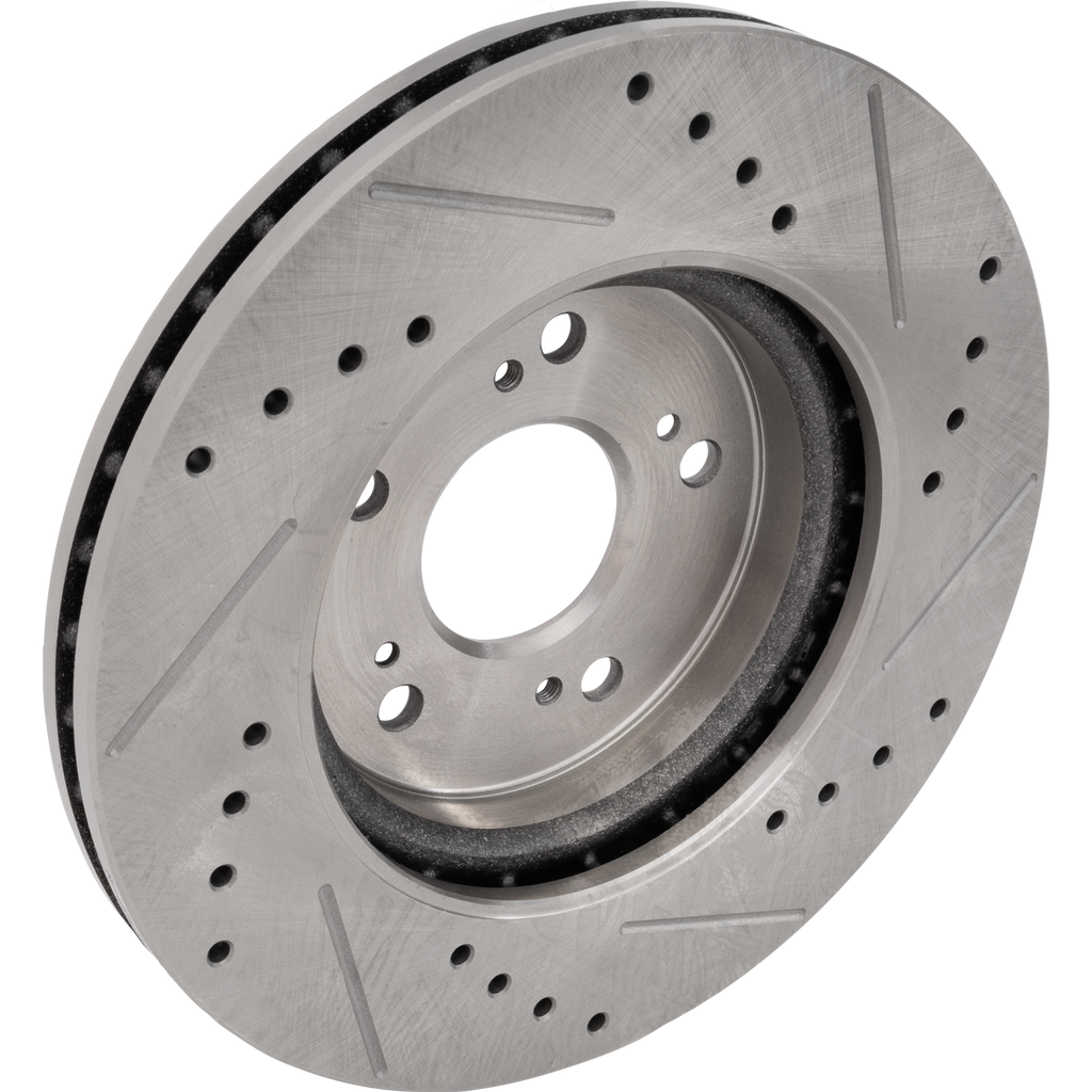 CR-V 07-16/RDX 07-12 FRONT BRAKE DISC RH=LH, Cross-drilled and Slotted