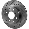 CRX 90-91/CIVIC 90-00 FRONT BRAKE DISC RH=LH, Cross-drilled and Slotted