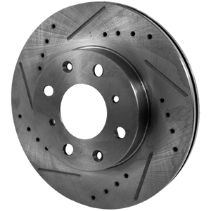 CRX 90-91/CIVIC 90-00 FRONT BRAKE DISC RH=LH, Cross-drilled and Slotted